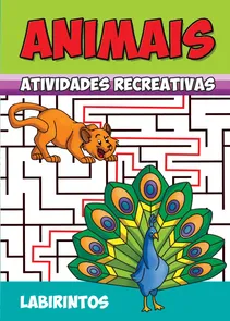 Animais - Atividades Recreativas Animais - Labirinto (PCT C/ 10 títulos iguais)